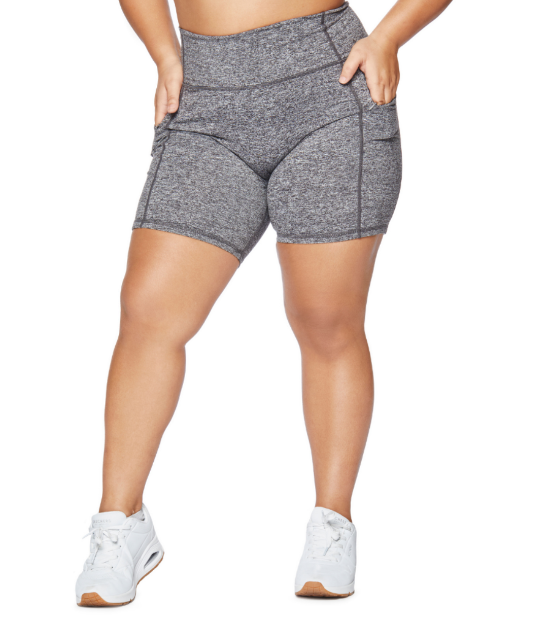 ALLURE HEATHER ENHANCED ZIPPER SHORTS