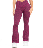 CINCHED CROSS OVER FLARE LEGGINGS in