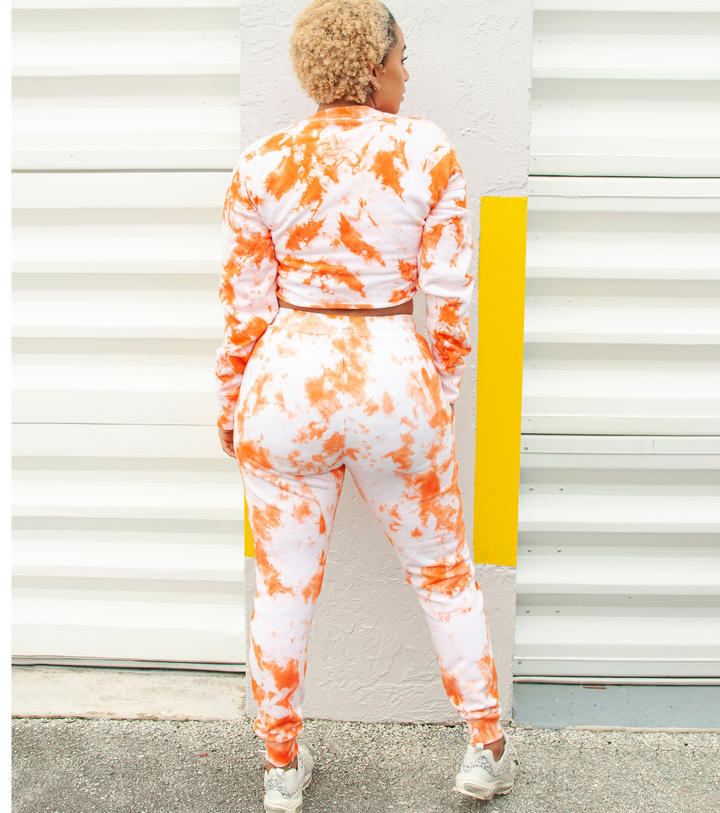 TIE DYE COMFORT CROPPED PULLOVER