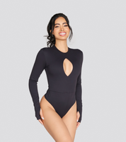 EXPOSED REVERSIBLE LONG SLEEVE BODYSUIT