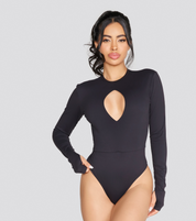 EXPOSED REVERSIBLE LONG SLEEVE BODYSUIT