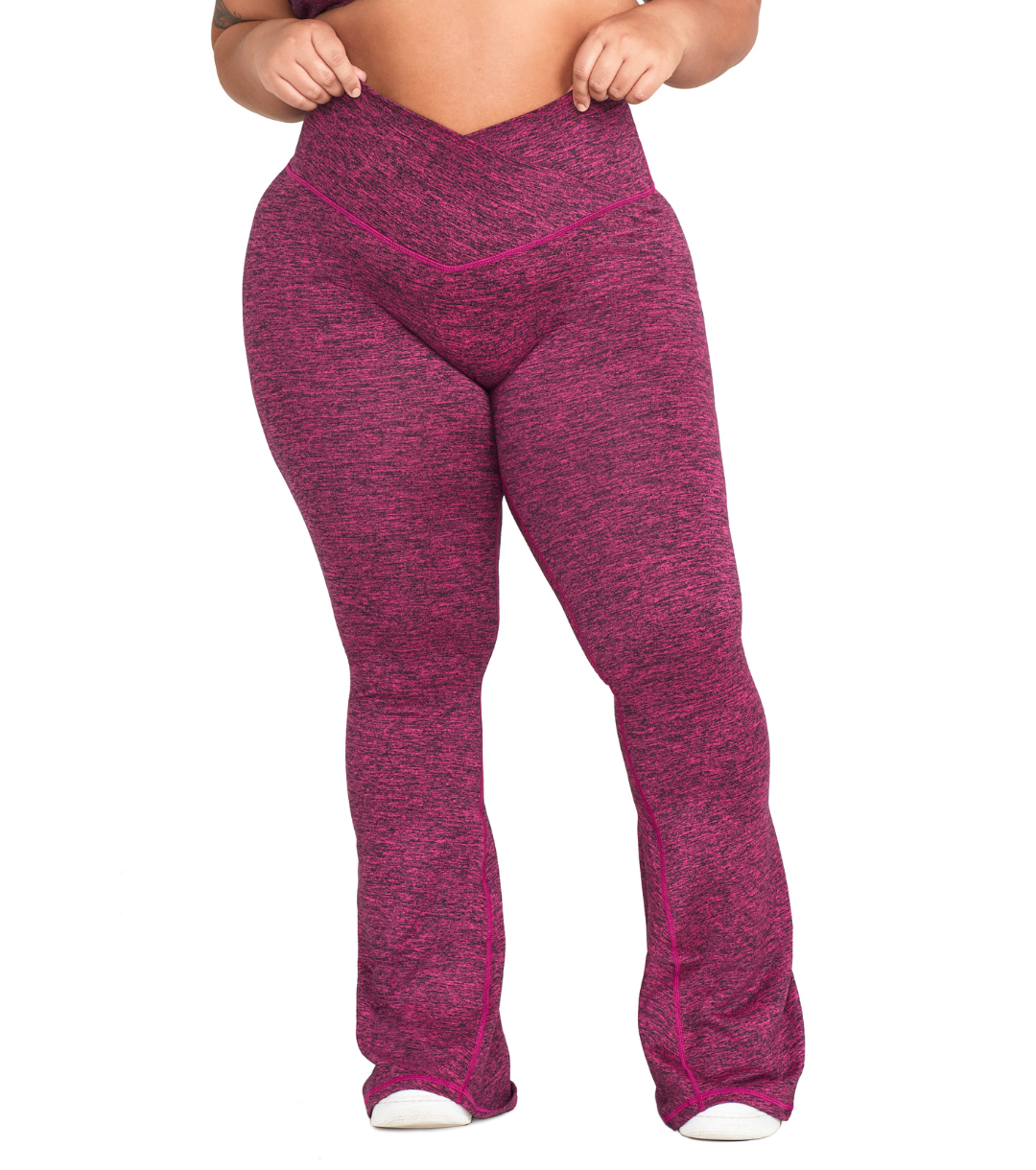 CINCHED CROSS OVER FLARE LEGGINGS in