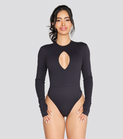 EXPOSED REVERSIBLE LONG SLEEVE BODYSUIT