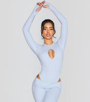EXPOSED REVERSIBLE LONG SLEEVE BODYSUIT