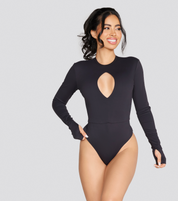 EXPOSED REVERSIBLE LONG SLEEVE BODYSUIT