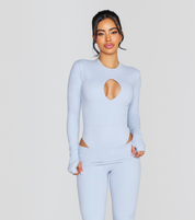 EXPOSED REVERSIBLE LONG SLEEVE BODYSUIT