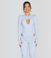 EXPOSED REVERSIBLE LONG SLEEVE BODYSUIT