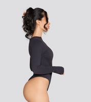EXPOSED REVERSIBLE LONG SLEEVE BODYSUIT