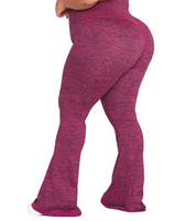 CINCHED CROSS OVER FLARE LEGGINGS in