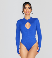 EXPOSED REVERSIBLE LONG SLEEVE BODYSUIT