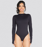 EXPOSED REVERSIBLE LONG SLEEVE BODYSUIT