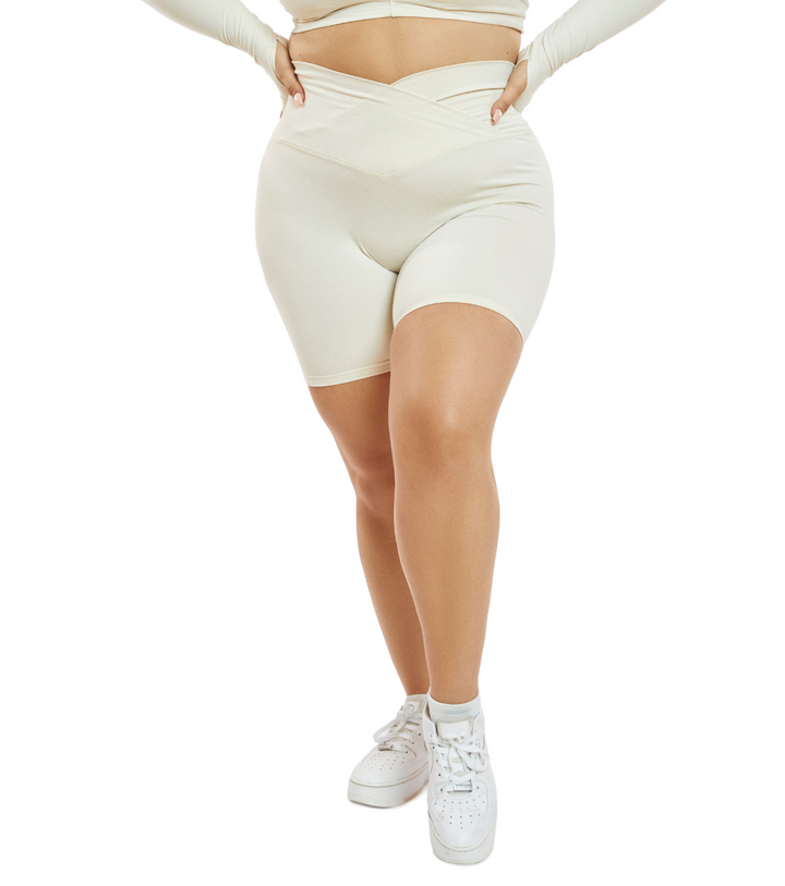 CINCHED CROSS OVER SHORTS