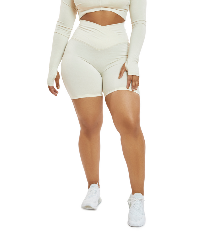 CINCHED CROSS OVER SHORTS