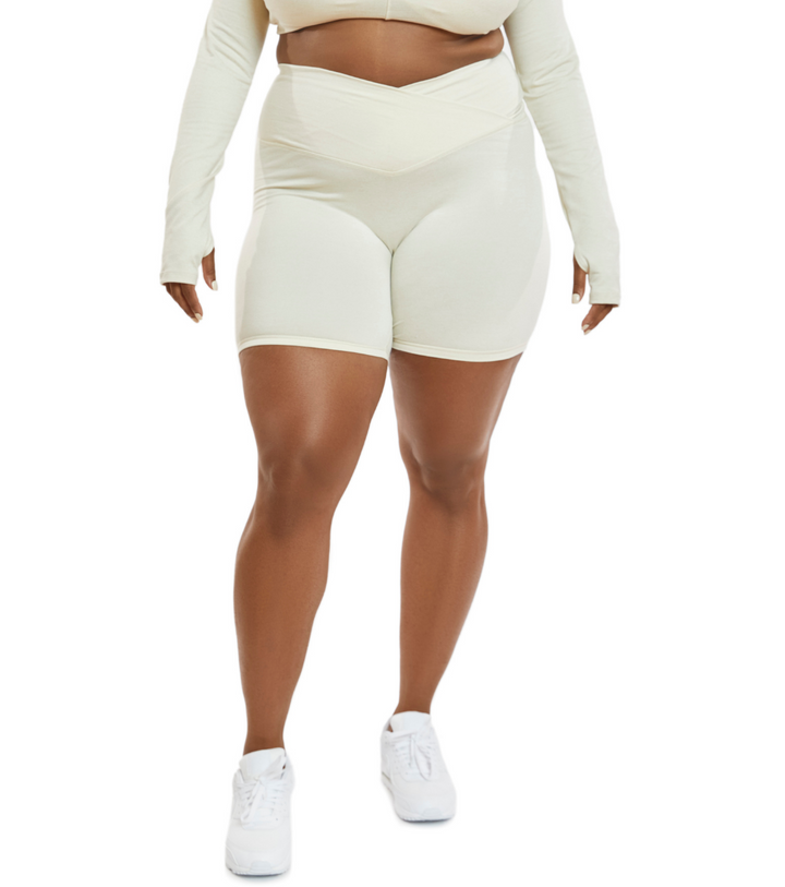 CINCHED CROSS OVER SHORTS