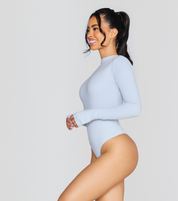 EXPOSED REVERSIBLE LONG SLEEVE BODYSUIT