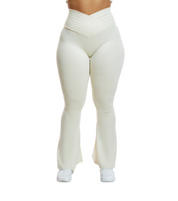 CINCHED CROSS OVER FLARE LEGGINGS in