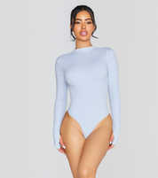 EXPOSED REVERSIBLE LONG SLEEVE BODYSUIT