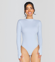 EXPOSED REVERSIBLE LONG SLEEVE BODYSUIT