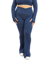 CINCHED CROSS OVER FLARE LEGGINGS in
