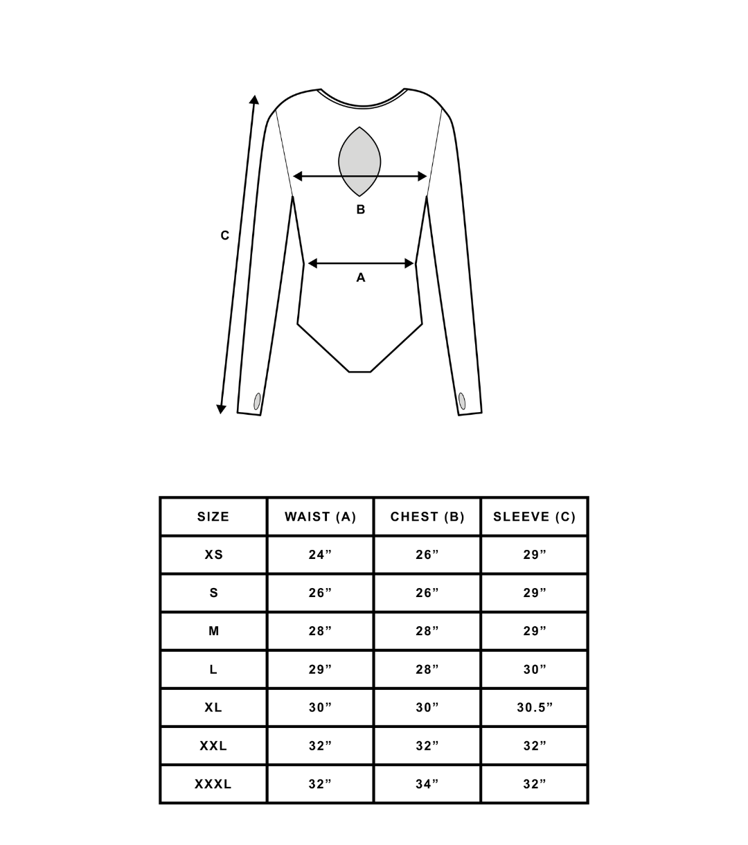EXPOSED REVERSIBLE LONG SLEEVE BODYSUIT