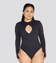 EXPOSED REVERSIBLE LONG SLEEVE BODYSUIT
