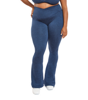 CINCHED CROSS OVER FLARE LEGGINGS in
