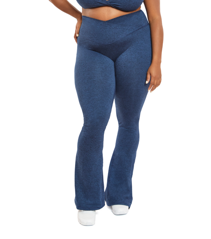CINCHED CROSS OVER FLARE LEGGINGS