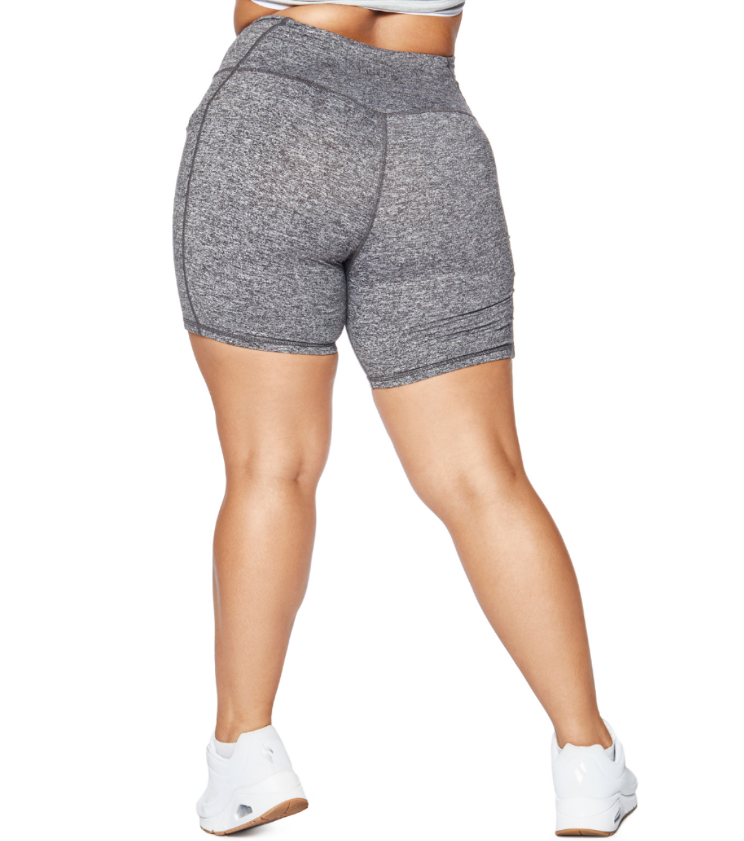 ALLURE HEATHER ENHANCED ZIPPER SHORTS