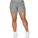 ALLURE HEATHER ENHANCED ZIPPER SHORTS - ILUS LABEL