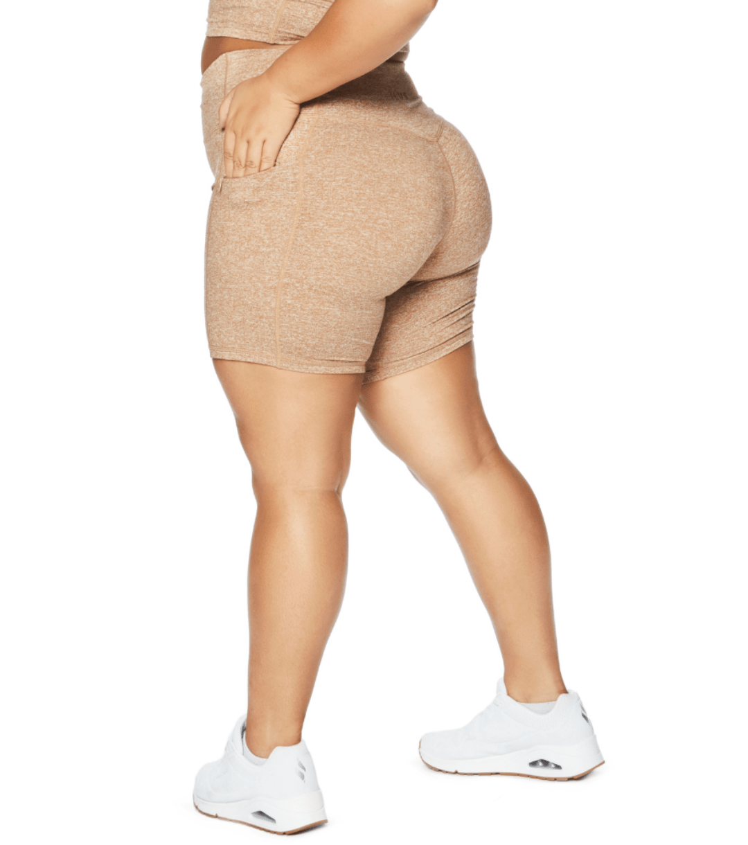 ALLURE HEATHER ENHANCED ZIPPER SHORTS - ILUS LABEL