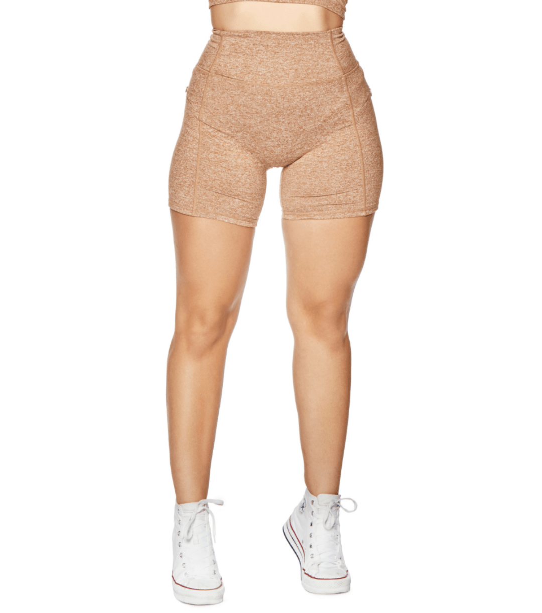 ALLURE HEATHER ENHANCED ZIPPER SHORTS - ILUS LABEL