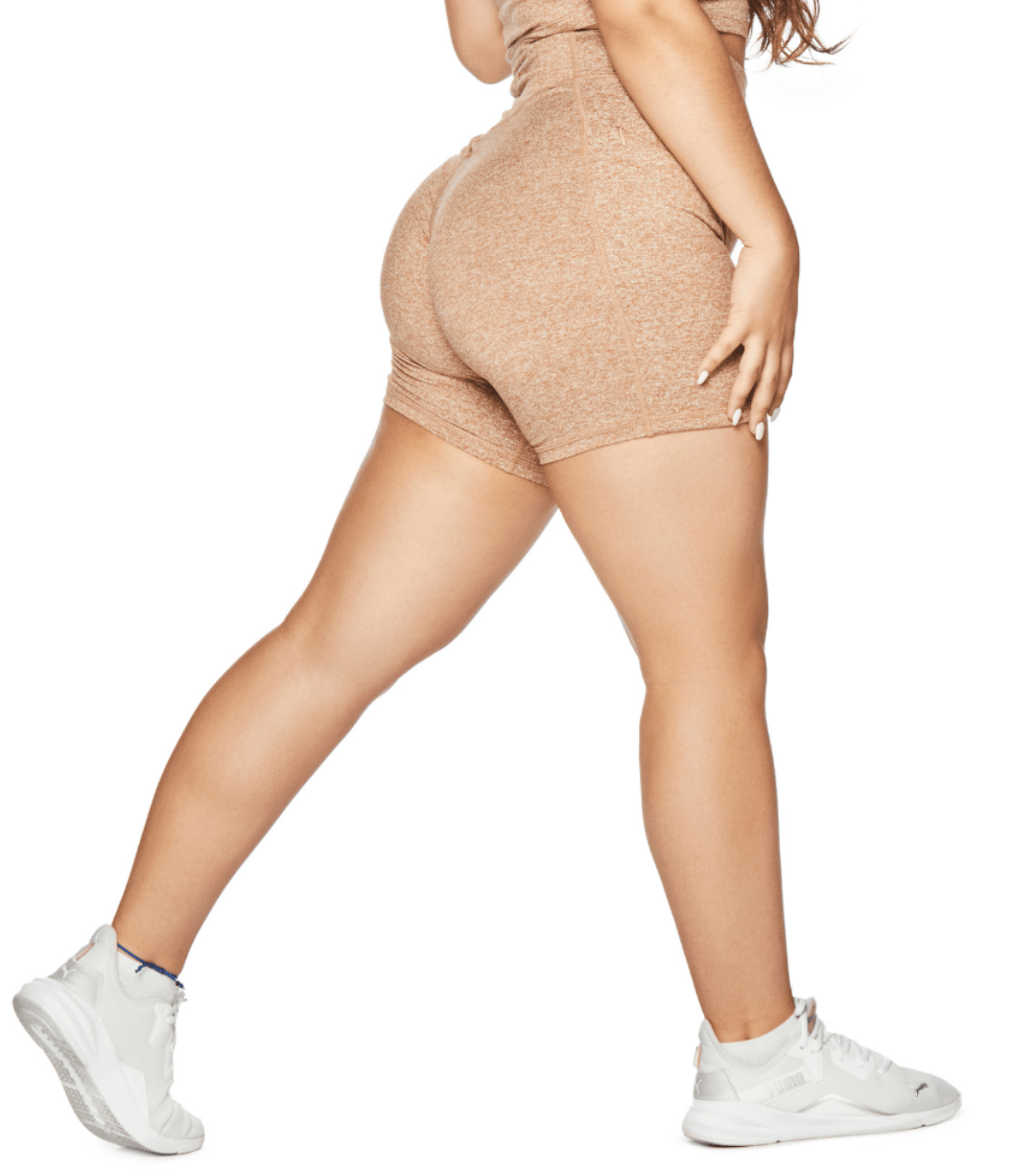 ALLURE HEATHER ENHANCED ZIPPER SHORTS - ILUS LABEL