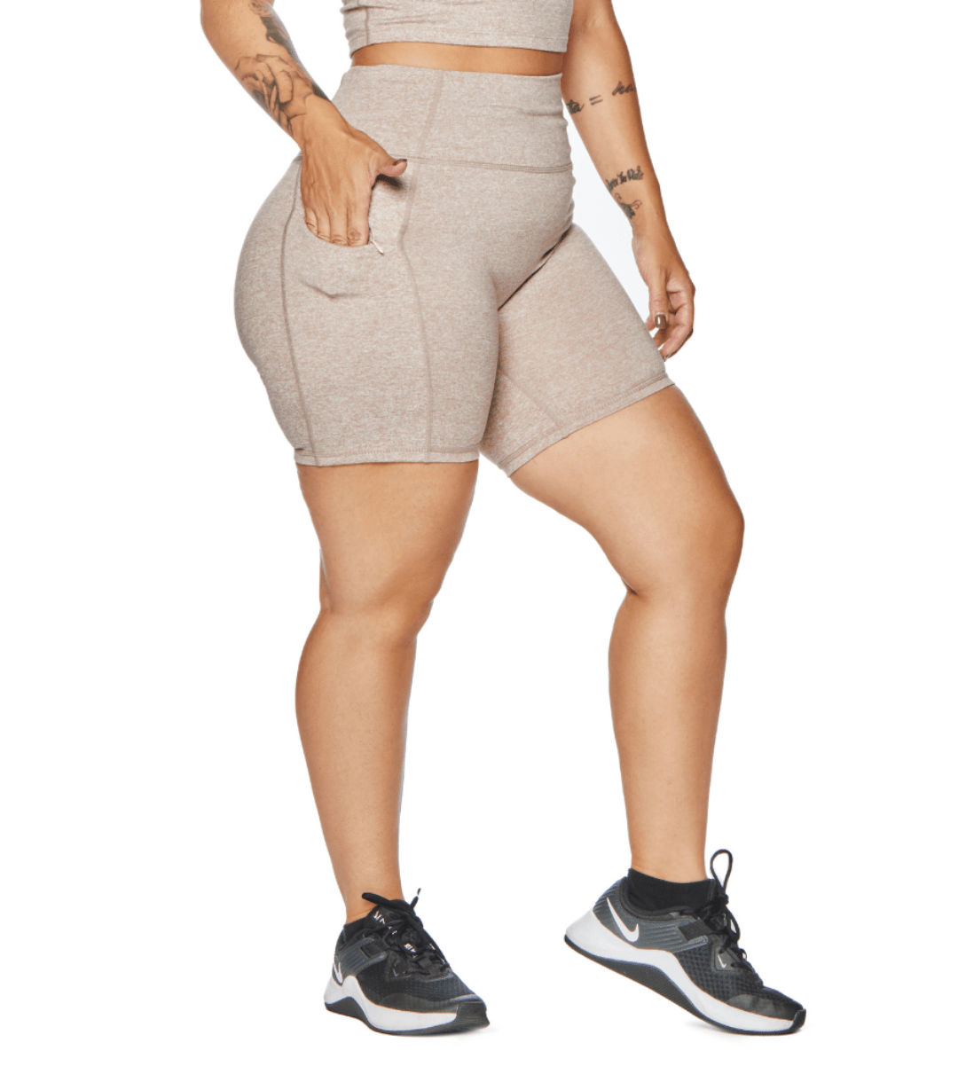 ALLURE HEATHER ENHANCED ZIPPER SHORTS - ILUS LABEL