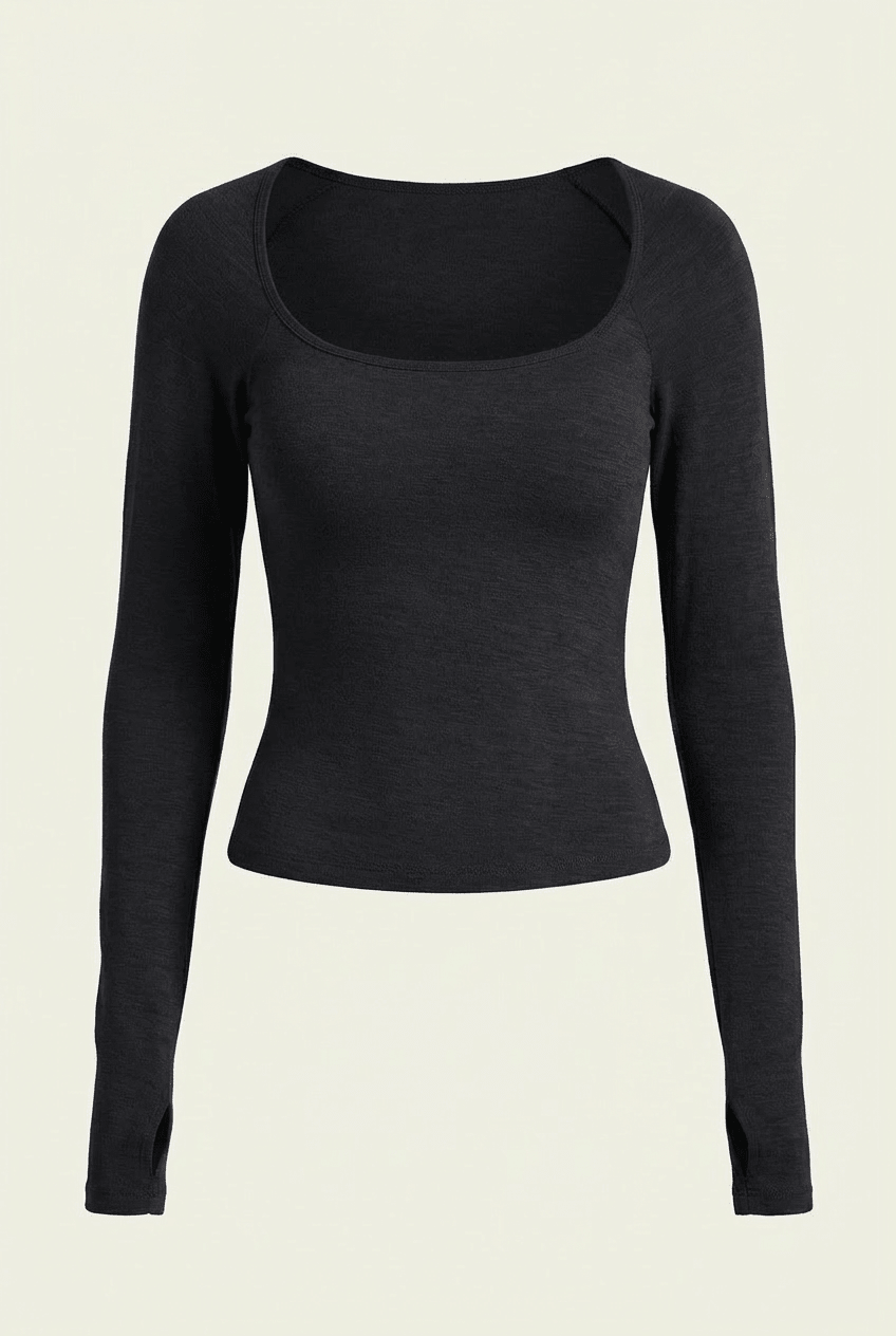 ESSENTIAL SCOOP LONG SLEEVE - ILUS LABEL
