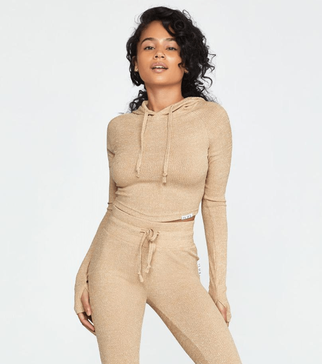 LOUNGE CROPPED HOODIE - ILUS LABEL