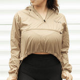 NYLON CROPPED LENGTH WINDBREAKER - ILUS LABEL