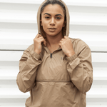 NYLON FULL LENGTH WINDBREAKER - ILUS LABEL