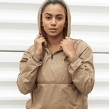 NYLON FULL LENGTH WINDBREAKER - ILUS LABEL