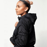 NYLON FULL LENGTH WINDBREAKER - ILUS LABEL
