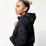 NYLON FULL LENGTH WINDBREAKER - ILUS LABEL